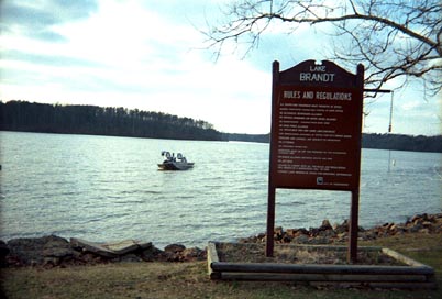 I like to go to Lake Brandt to read the rules and regulations.